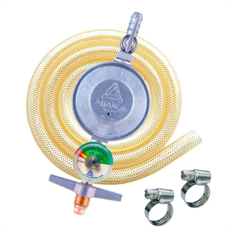 Kit Instalação Medidor Gás Cozinha Botijão P13 1k Manômetro Kit Instalação Medidor Gás Cozinha Botijão P13 1k Manômetro