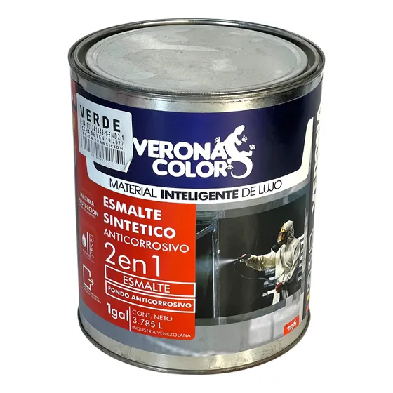 Esmalte 2 En 1 Anticorrisivo Verde 1g Verona