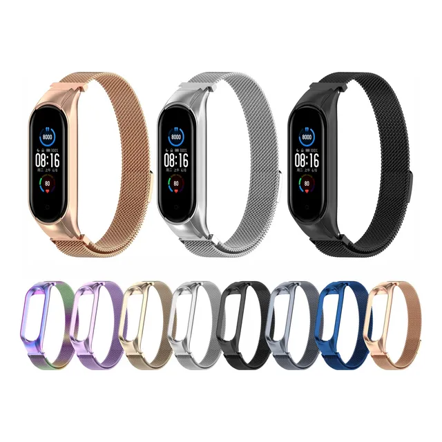 Malla Metal Para Xiaomi Mi Band 6 Y Band 5 Cierre Magnético