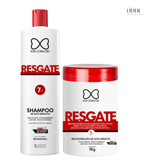 Kit Resgate Capilar Shampoo 1l+ Máscara 1kg Dois Corações Kit Resgate Capilar Shampoo 1l+ Máscara 1kg Dois Corações