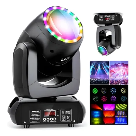 100w Moving Head Led Beam Rgb Prisma Colorido Giratório Dmx 127/220v