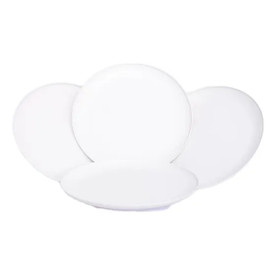 Jogo De Pratos Rasos Plástico Grande Resistente Kit 4 Unid