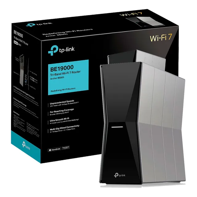 Archer Be805 Tp-link Wi-fi 7 Router Tri-band Be19000 Gris