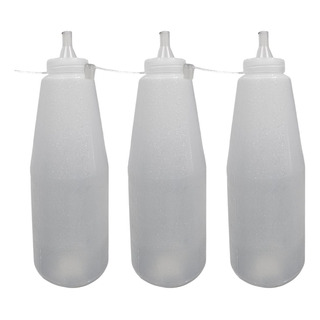 3 Botellas Exprimibles Jumbo Dispensadora Salsera 750 Ml 3 Botellas Exprimibles Jumbo Dispensadora Salsera 750 Ml