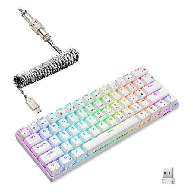 Teclado Mecánico Royal Kludge Rgb Gateron Blue Switch Azul..