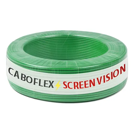 Fio 2,5mm Cabo Flexível Rolo Com 50 Metros Elétrico 750v Cor Verde Marca Screen Vision