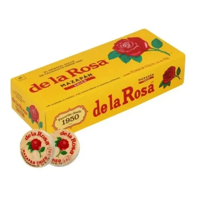 Mazapan De Cacahuate Chico De La Rosa 60 Piezas