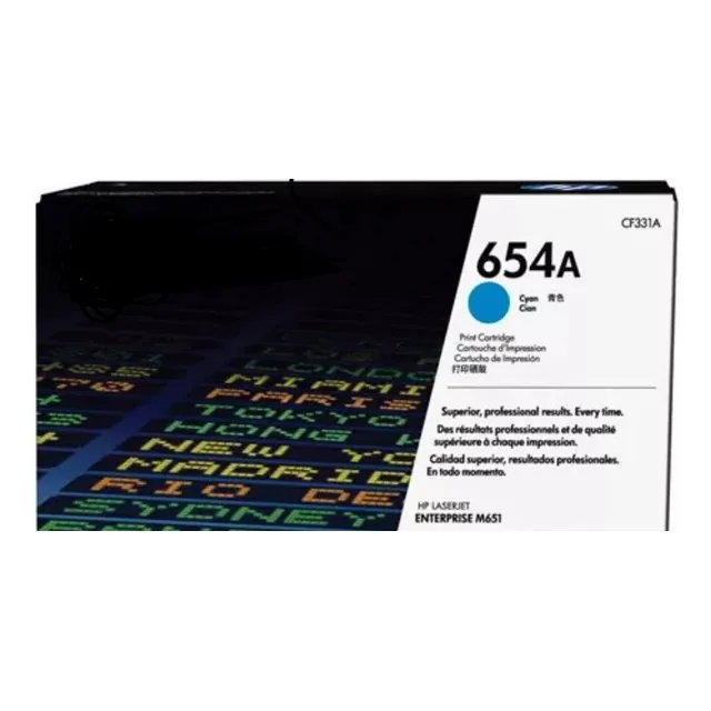 Toner Hp 654a Cyan Caja Dañada Cian