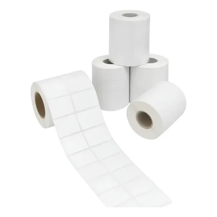 Kit Com 5 Rolos Etiqueta Térmica 40x25 2 Colunas Sku Full Branco