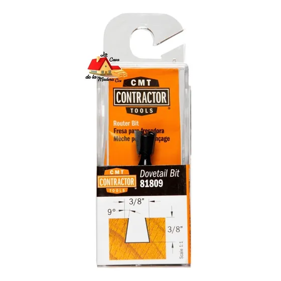 Fresa O Mecha Para Trompo O Router Cmt  81809  A. 3/8   9°  