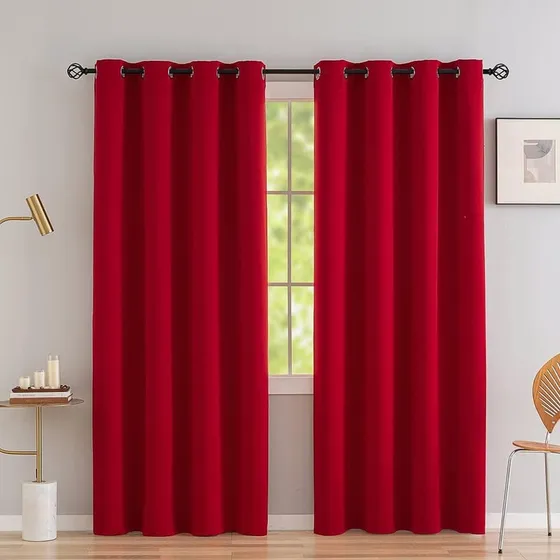 Cortinas Modernas 137x230 Cm Con Argollas Metálicas Lavables