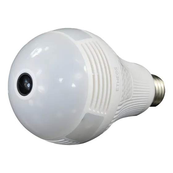 Lampara Led Wifi Cámara Hd 360° Espia Visión Nocturna Audio Color Blanco