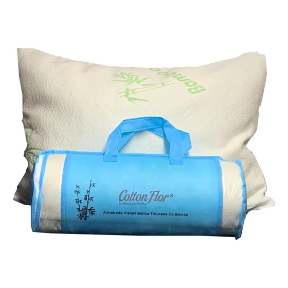 Almohada Viscoelástica Bamboo Con Funda Desmontable Lavable