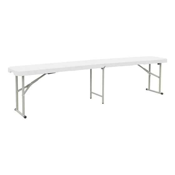 Banco Silla Plástico Plegable Reforzado Camping 180cm Ct