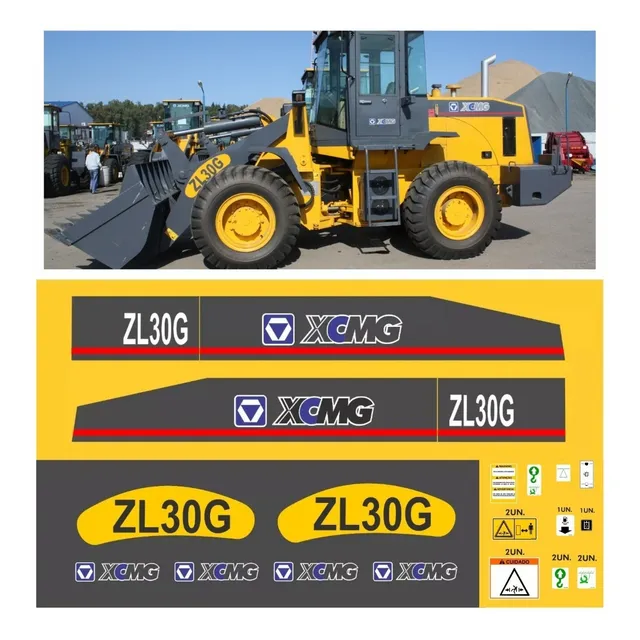 Kit Adesivo Pá Carregadeira Xcmg Zl30g Zl 30g + Etiquetas Mk