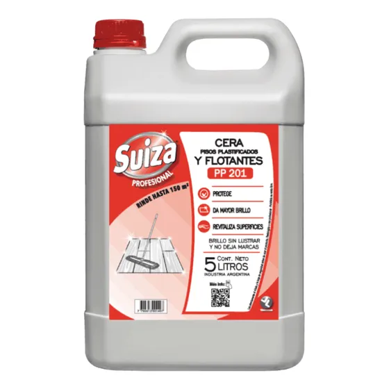 Cera Pisos Plastificados Y Flotantes Suiza Bidon 5lts