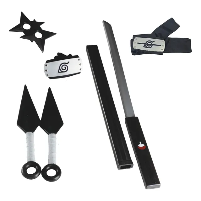 Set Naruto - Kit Ninja Konoha - Espada Sasuke - Anime