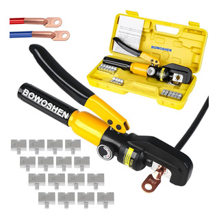 Pinza Hidráulica 6 Toneladas Con 8 Pares Dados Bowoshen Ponchadora Hidráulica Herramienta De Crimpado De Mano Hidráulica De Cable De Terminal Eléctrico Pinza Hidráulica 6 Toneladas Con 8 Pares Dados Bowoshen Ponchadora Hidráulica Herramienta De Crimpado De Mano Hidráulica De Cable De Terminal Eléctrico