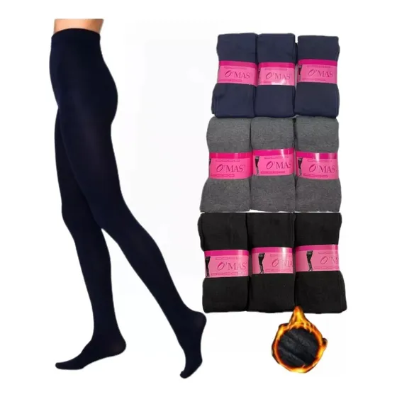 Pack 3 Colegio Panty Algodón Con Polar Azul Gris (o Mas) Azul Oscuro 11-12 Años