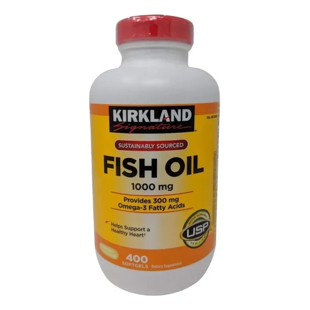 Fish Oil 1,000 Mg Marca Kirland Signature De 400 Tabletas 