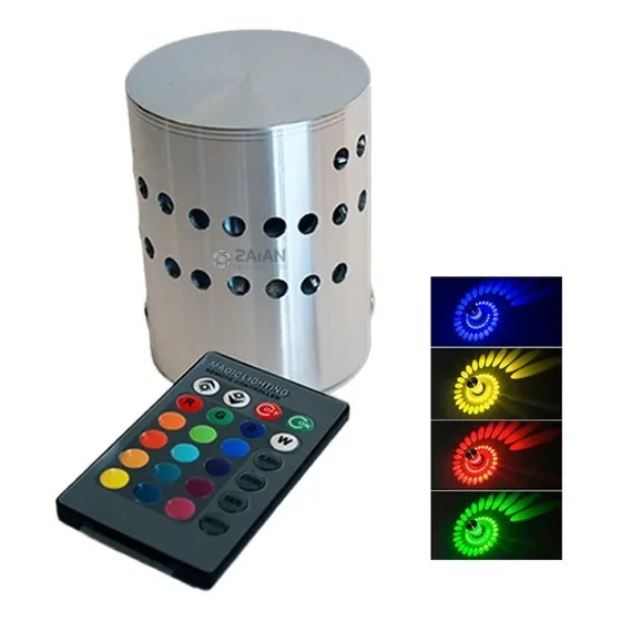 Rgb Lampara Led 16 Colores Decoracion Espiral 3w Control Ir