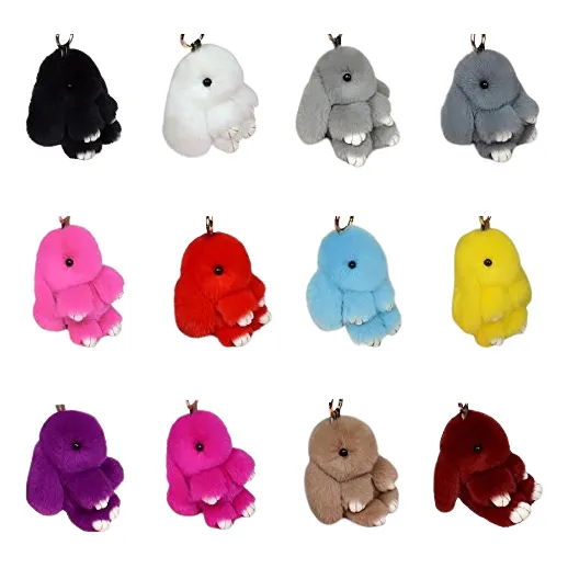Llavero Peluche Conejo Angora Sintetico Cartera Mochila Chic
