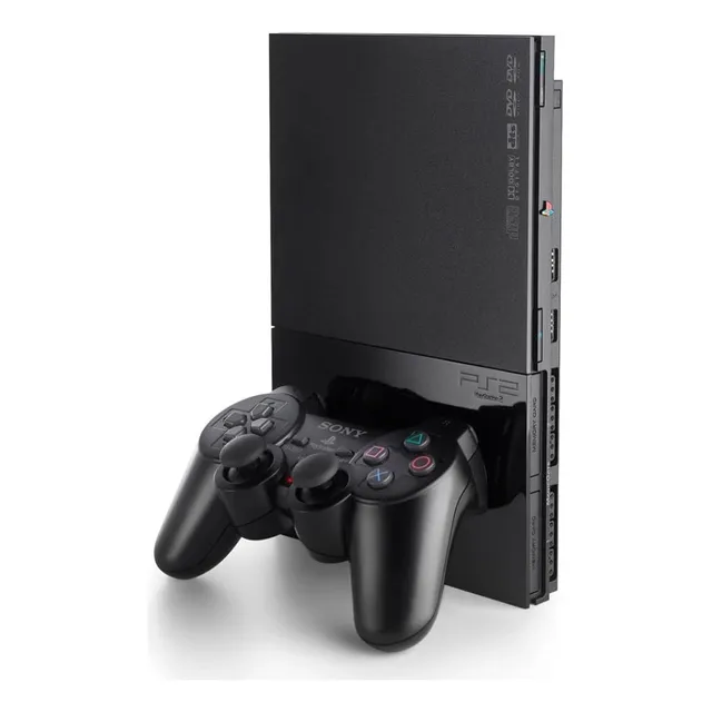 Consola Sony Playstation 2 Slim Con Lente Joystick Bolso !! Negro