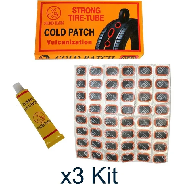 Parches Parchos Para Bicicleta Moto 144 Parches + Pega 60ml