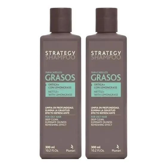 Shampoo Para Cabellos Grasos Limpieza Strategy 300ml X2