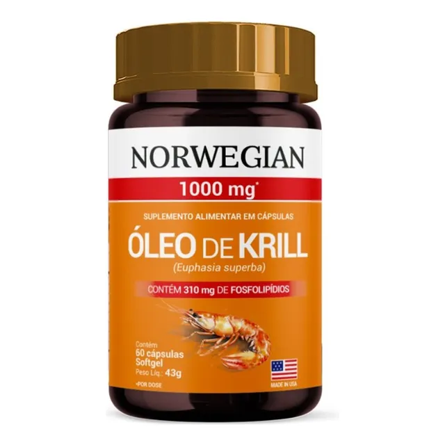 Aceite de krill, 500 mg, fabricado en EE. UU., 60 cápsulas sin sabor Sidney Oliveira