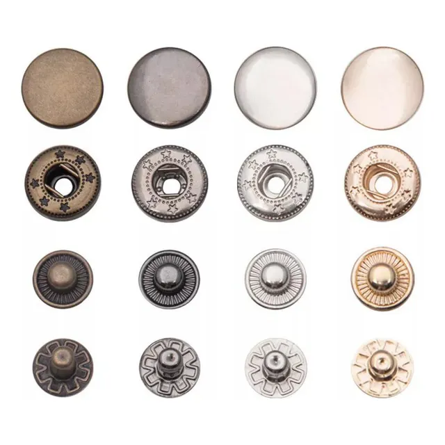 X100 Botón Metal Broche Remache Para Ropa, Chaquetas, Jeans
