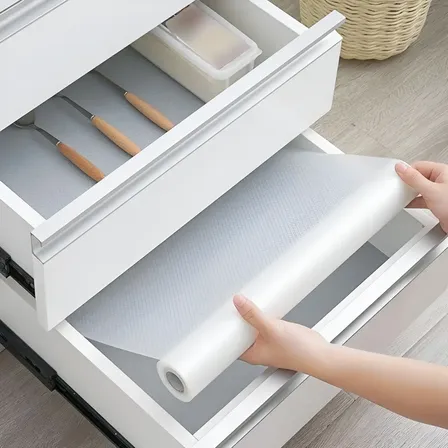 Forro Tapete Gaveta Pvc Antiderrapante Impermeável 10mx50cm Branco