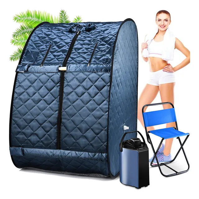 Baño Vapor Spa Sauna Portatil Con Silla Plegable 1500w 3lts