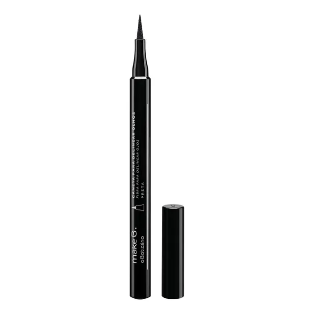 Caneta Delineadora Para Olhos Ponta Fina Preta Make B. 1,2ml Cor Preto Efeito Mate Caneta Delineadora Para Olhos Ponta Fina Preta Make B. 1,2ml Cor Preto Efeito Mate