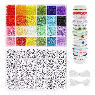Kit Para Hacer Pulseras Con 12000pcs Cuentas De Cuentas Kit Para Hacer Pulseras Con 12000pcs Cuentas De Cuentas