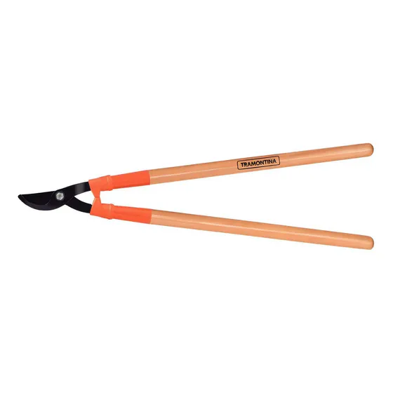 Tijera De Podar Con Mango De Madera 60cm Tramontina Color Naranja