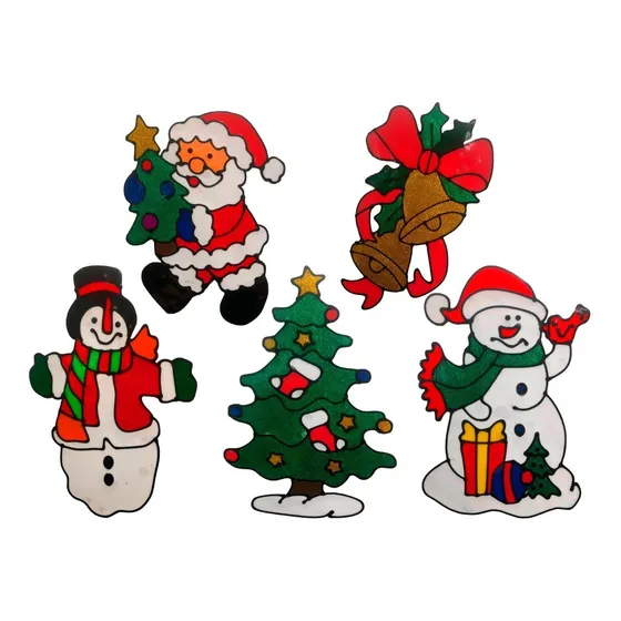 Adorno Navideño Stiker Adhesivo Grande Ventana Doble Faz