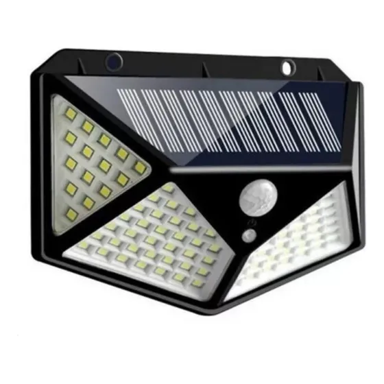 Lampara Farol Solar Foco 100 Led Sensor Movimiento Exterior