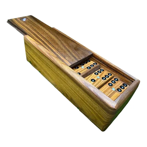Juego De Dominó De Madera Caja Lisa