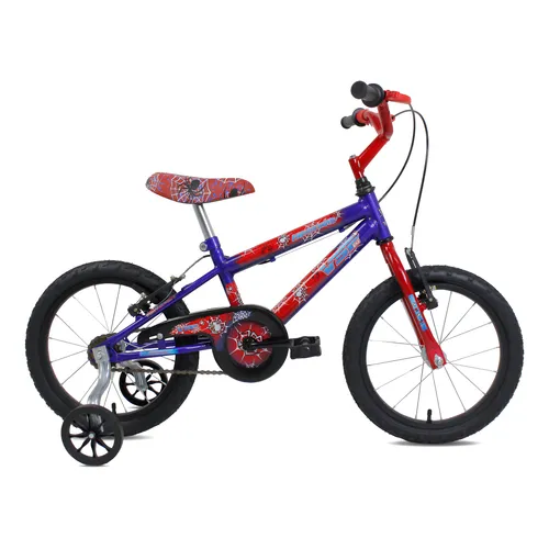 Bicicleta Infantil Aro 16 Super Herói Com Rodinha Husky Cor Preto