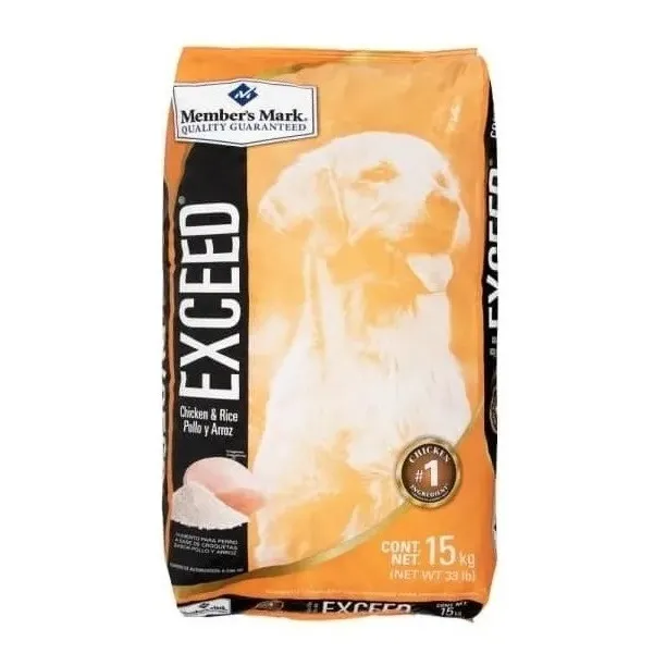 Alimento Perros Adultos Exceed 15 Kg Pollo Y Arroz Croquetas