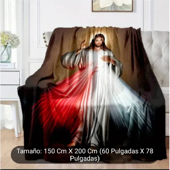 Cobija Gigante 200x 150 Cms Jesús De La Divina Misericordia