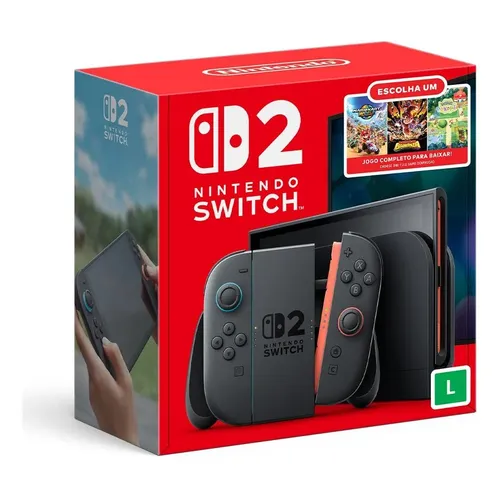 Nintendo Switch Console (2nd Generation, Neon Blue And Red