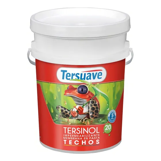 Membrana En Pasta Rodillable Tersuave Línea Tersinol Techos X 20 Kg Color Blanco Mate