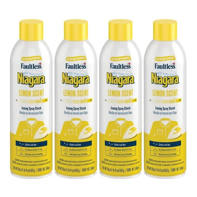 Almidón En Aerosol Faultless Niagara Limón 20oz 4pz