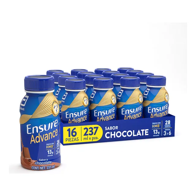 Pack X16 Bebidas Advance Sabor Chocolate 3792ml Ensure Chocolate
