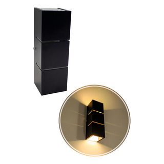 Arandela Focos Fachos Frisos 30cm P/ 2 Lâmpadas E27 St1286 Estrutura Preto 110v/220v (bivolt) Arandela Focos Fachos Frisos 30cm P/ 2 Lâmpadas E27 St1286 Estrutura Preto 110v/220v (bivolt)