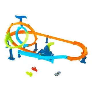 Hot Wheels Pista De Juguete Pista De Acrobacias Lanza Y Choca Multicolor