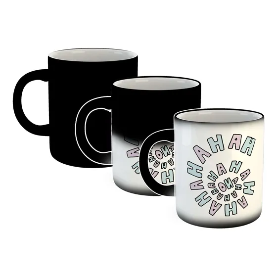 Taza Magica Hahaha Risa Colores