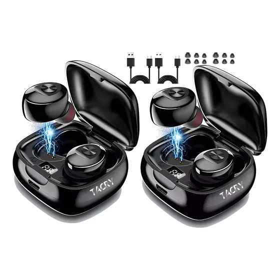 Tacry® Auriculares Inalámbricos Bluetooth 5.0 2 Piezas Color Negro